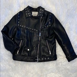 “Faux, Fringe, 4ever” Zara x Girls Biker Jacket